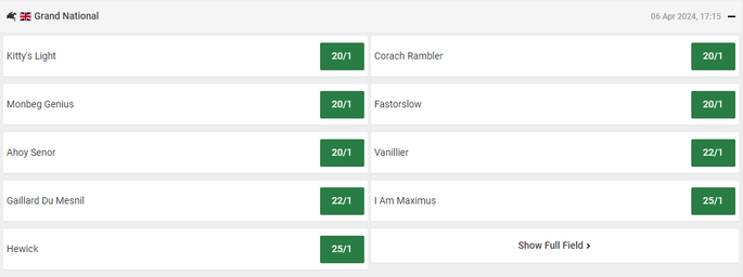 Unibet Grand National 2024 Ante Post Betting